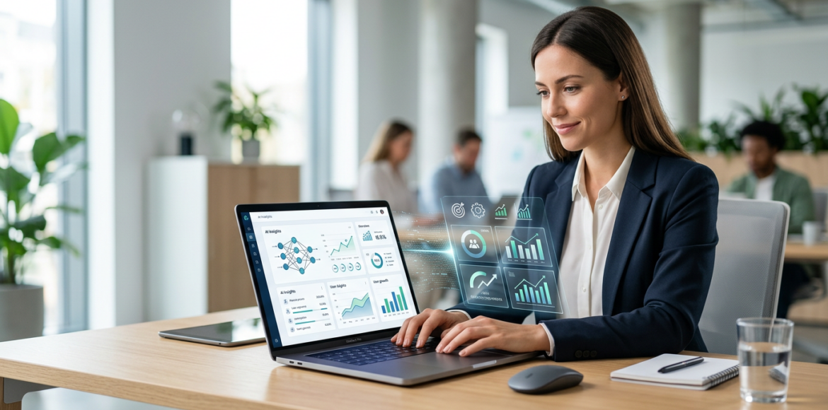 Een abstracte visualisatie van neurale netwerken en dataverbindingen, wat AI SEO symboliseert.